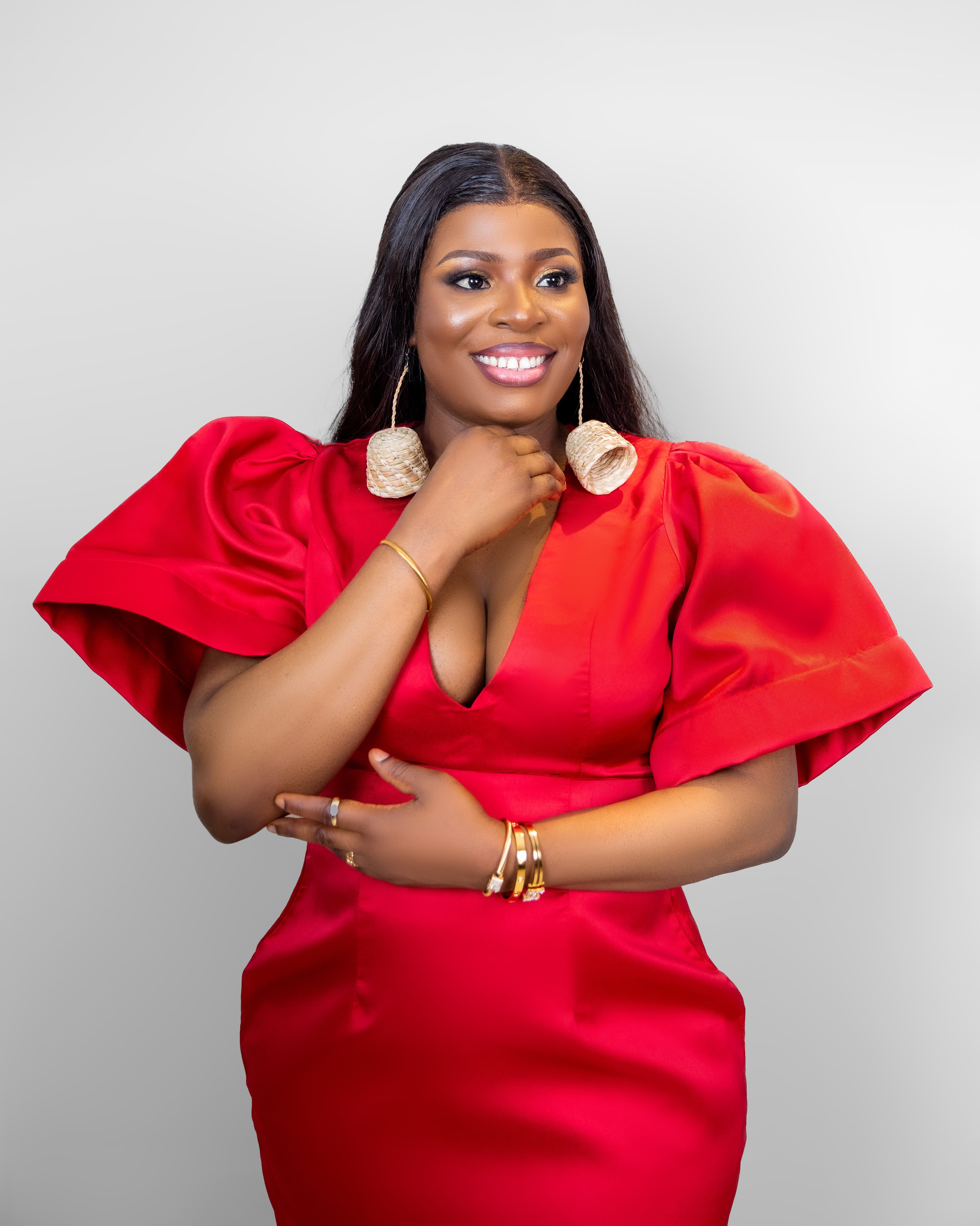 Mikado Red Gown — 3