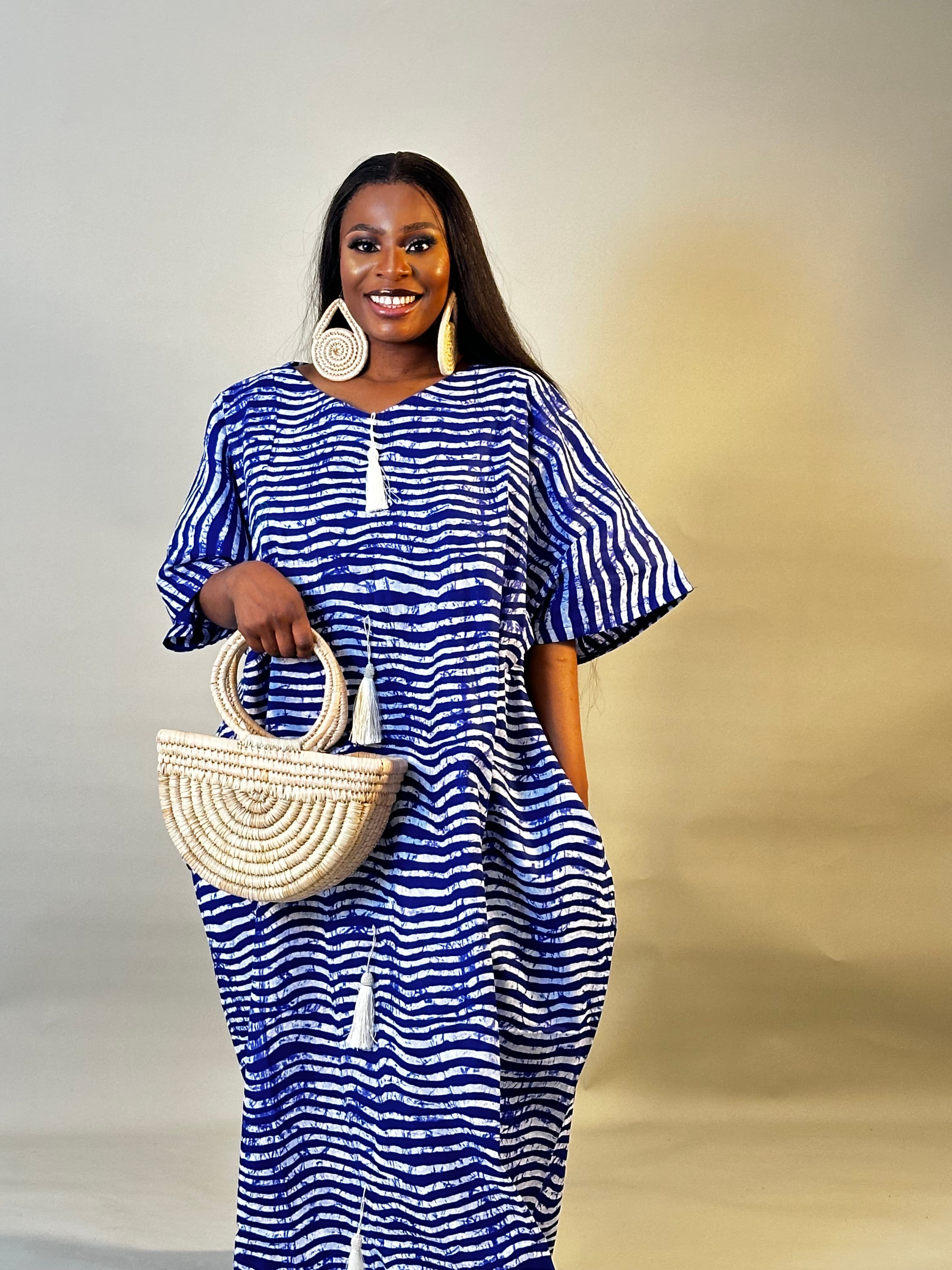 Raffia Crescent Bag — Natural — 1