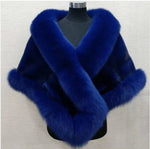 Imitated Mink Fox Fur Cape Coat Plus-sized Dress Shawl